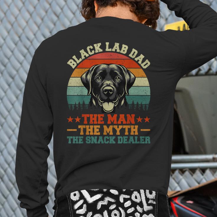 Labrador Retriever Dad Black Lab Dad Long Sleeve T-Shirt Back Print