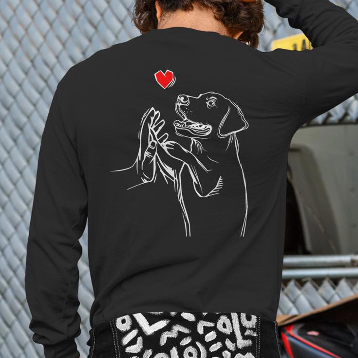Labrador Retriever Golden Lab Dad Mom Long Sleeve T-Shirt Back Print