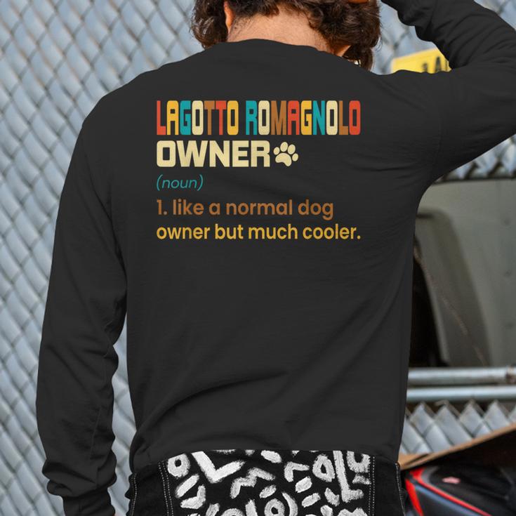 Lagotto Romagnolo Vintage Retro Dog Mom Dad Long Sleeve T-Shirt Back Print