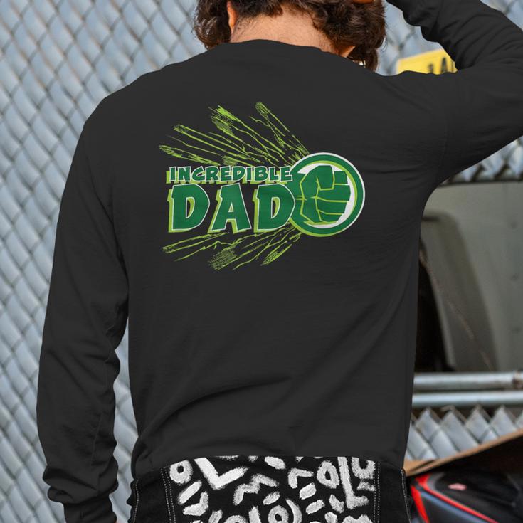 Marvel Hulk Incredible Dad Family Trip Vacation Father's Day Long Sleeve T-Shirt Back Print Marvel Hulk Incredible Dad Family Trip Vacation Father's Day Long Sleeve T-Shirt Back Print