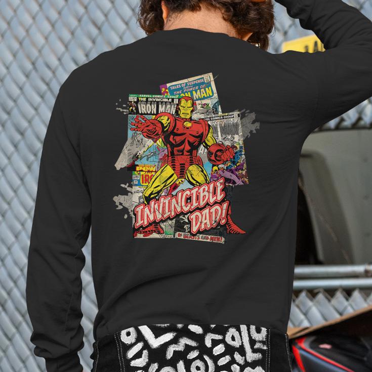 Marvel Iron Man Invincible Dad Father's Day Comic Retro Long Sleeve T-Shirt Back Print