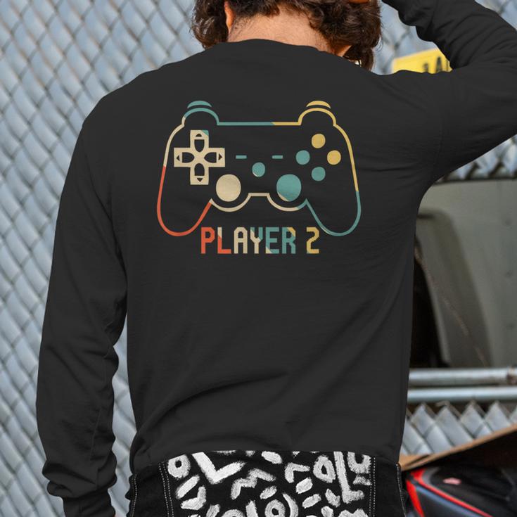 Matching Gamer Tee For Dad Mom & Kids Player 123 Long Sleeve T-Shirt Back Print