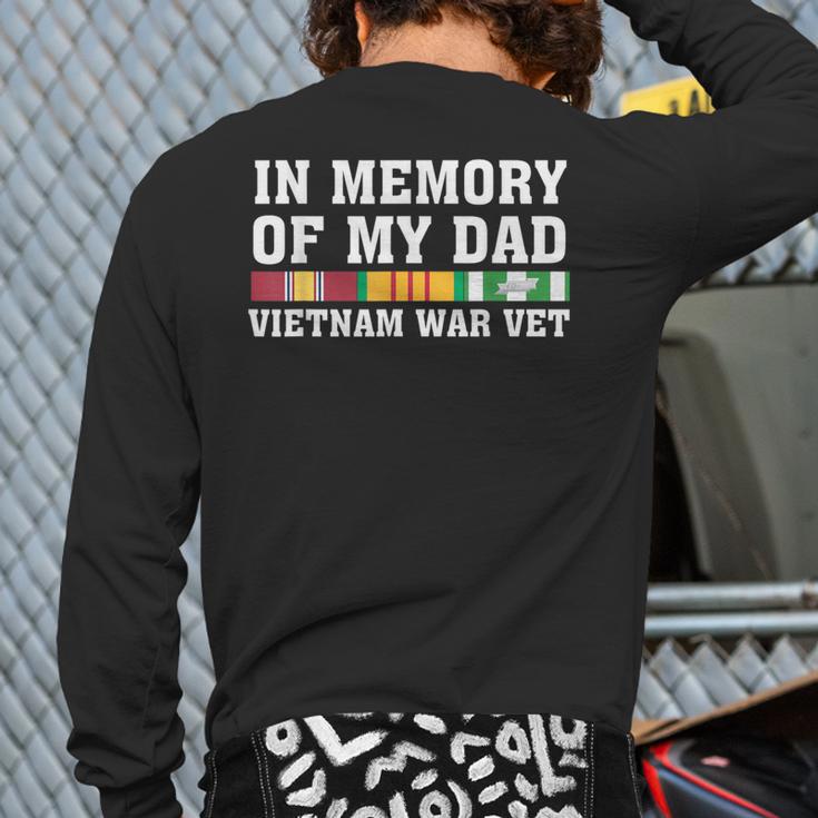 In Memory Of My Dad Vietnam Veteran Family Matching Long Sleeve T-Shirt Back Print