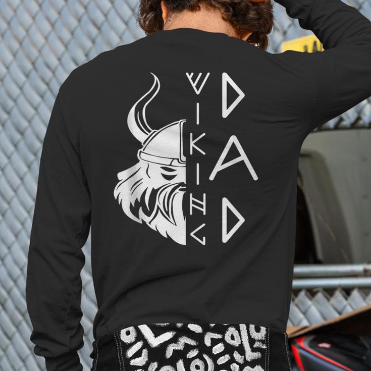 Men Celtic Norse Mythology Viking Dad Long Sleeve T-Shirt Back Print Men Celtic Norse Mythology Viking Dad Long Sleeve T-Shirt Back Print