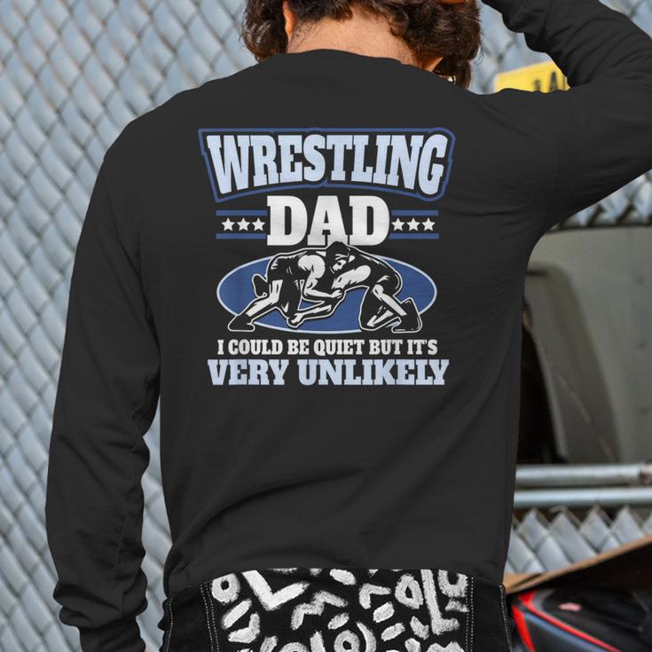 For Men Freestyle Wrestling Dad Long Sleeve T-Shirt Back Print