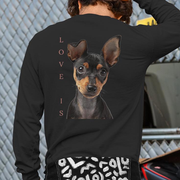 Miniature Pinscher Shirt Dog Mom Dad Tshirt Love Puppy Pet Long Sleeve T-Shirt Back Print Miniature Pinscher Shirt Dog Mom Dad Tshirt Love Puppy Pet Long Sleeve T-Shirt Back Print