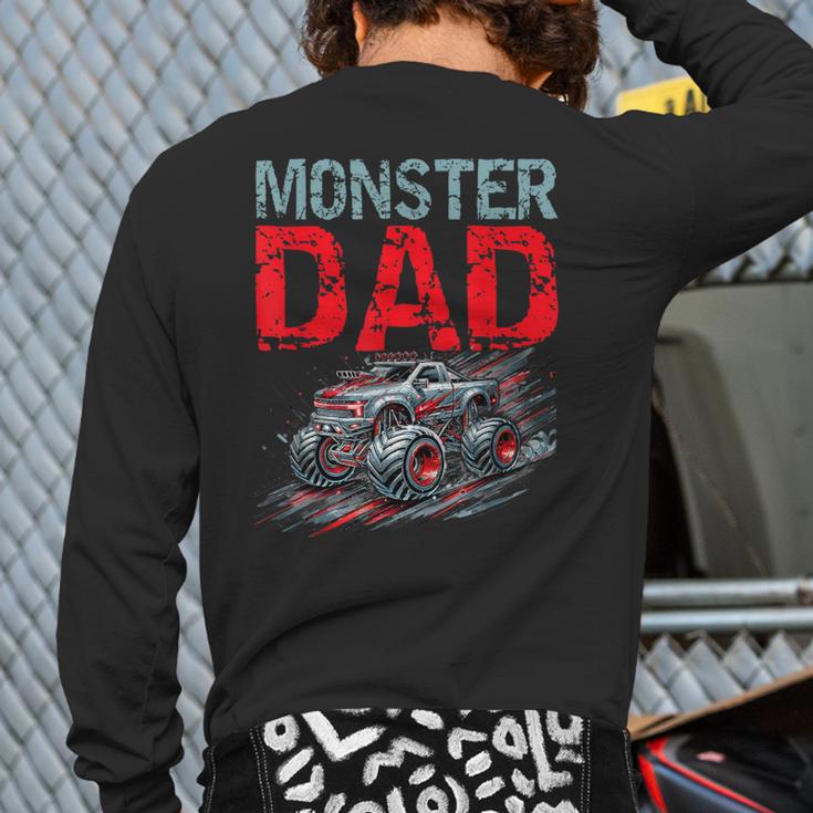 Monster Truck Dad Father's Day Men Long Sleeve T-Shirt Back Print Monster Truck Dad Father's Day Men Long Sleeve T-Shirt Back Print