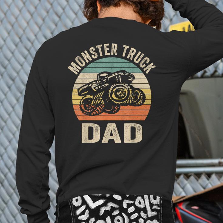 Monster Truck Dad Shirt Retro Vintage Monster Truck Shirt Long Sleeve T-Shirt Back Print