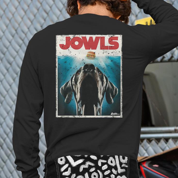 MonsterMuttz Great Dane Jowls Paws Top Drooling Dog Mom Dog Dad Long Sleeve T-Shirt Back Print