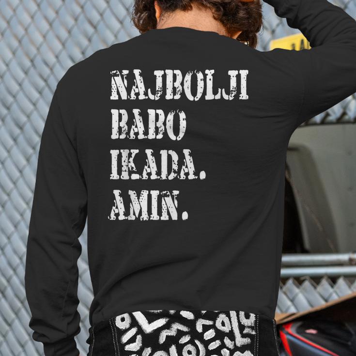 Najbolji Babo Ikad Bosnian Dad Long Sleeve T-Shirt Back Print