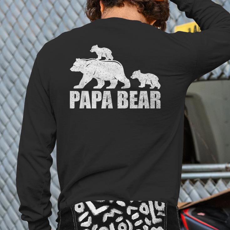 Papa Bear Two Cubs Shirt Daddy Bear Twin Tshirt Papa 2 Kids Long Sleeve T-Shirt Back Print Papa Bear Two Cubs Shirt Daddy Bear Twin Tshirt Papa 2 Kids Long Sleeve T-Shirt Back Print