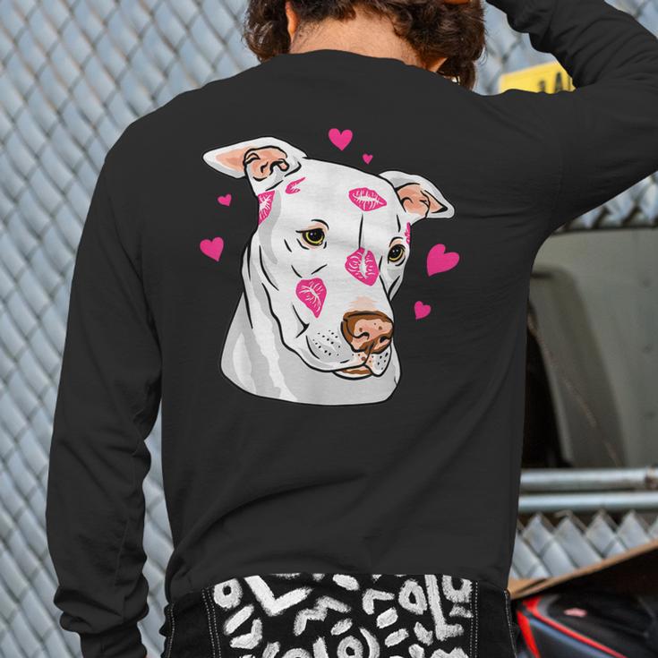 Pitbull Love Pitbull Moms Dads Long Sleeve T-Shirt Back Print