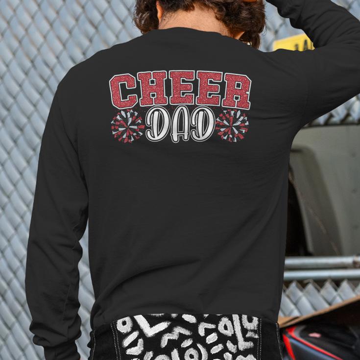 Proud Cheer Dad My Favorite Cheerleader Calls Me Daddy Men Long Sleeve T-Shirt Back Print