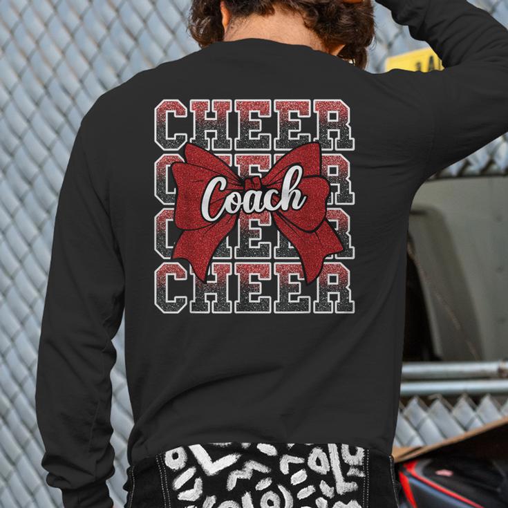 Red Sport Loud Proud Cheer Coach Dad Father's Day Long Sleeve T-Shirt Back Print Red Sport Loud Proud Cheer Coach Dad Father's Day Long Sleeve T-Shirt Back Print