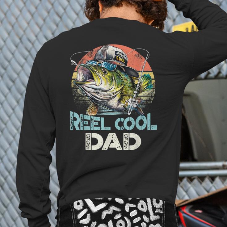 Reel Cool Dad Fishing Vintage Retro Father's Day Long Sleeve T-Shirt Back Print