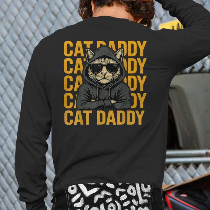 Retro Cat Daddy Style Animal For Men Women Kid Boy Girl Long Sleeve T-Shirt Back Print