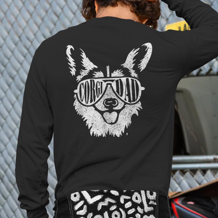 Retro Corgi Dad Dog Owner Pet Welsh Corgi Fathers Day Long Sleeve T-Shirt Back Print Retro Corgi Dad Dog Owner Pet Welsh Corgi Fathers Day Long Sleeve T-Shirt Back Print