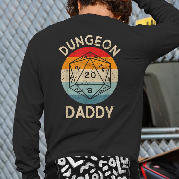 Retro Dungeon Daddy Fathers Day Long Sleeve T-Shirt Back Print