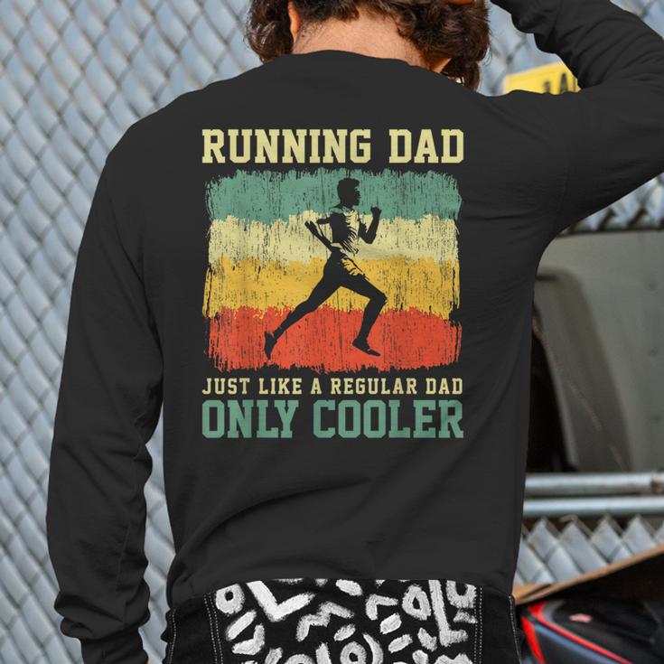 Retro Running Dad Runner Marathon Athlete Humor Outfit Long Sleeve T-Shirt Back Print Retro Running Dad Runner Marathon Athlete Humor Outfit Long Sleeve T-Shirt Back Print