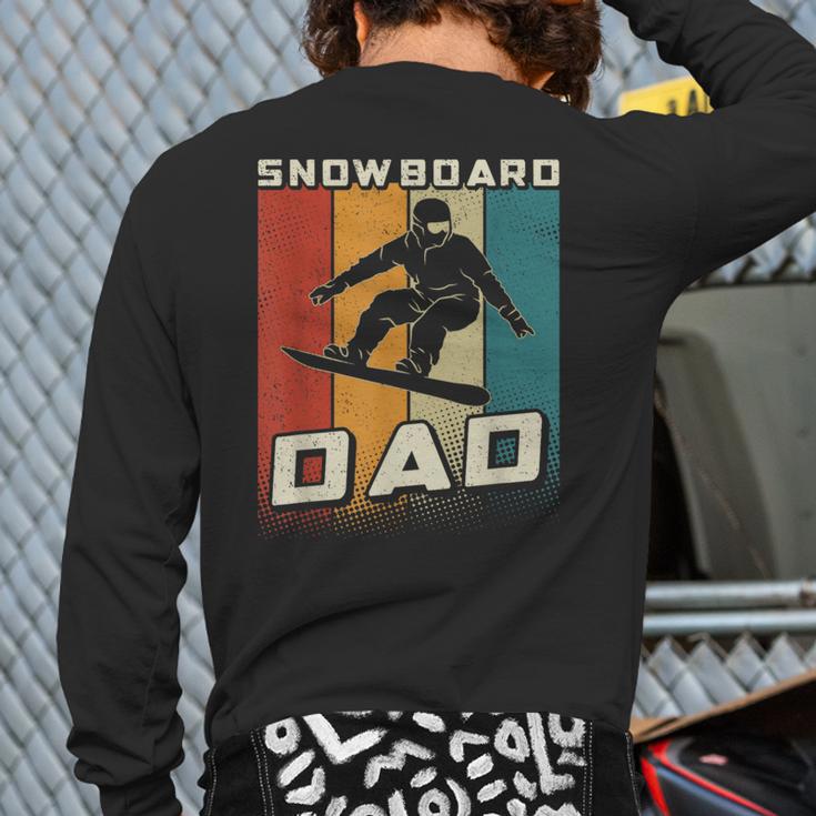Retro Snowboard Dad Snowboarding Father Snowboarder Dad Long Sleeve T-Shirt Back Print