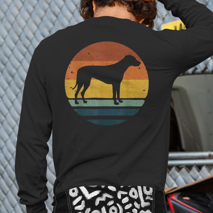 Rhodesian Ridgeback Vintage Retro Dog Mom Dad Long Sleeve T-Shirt Back Print