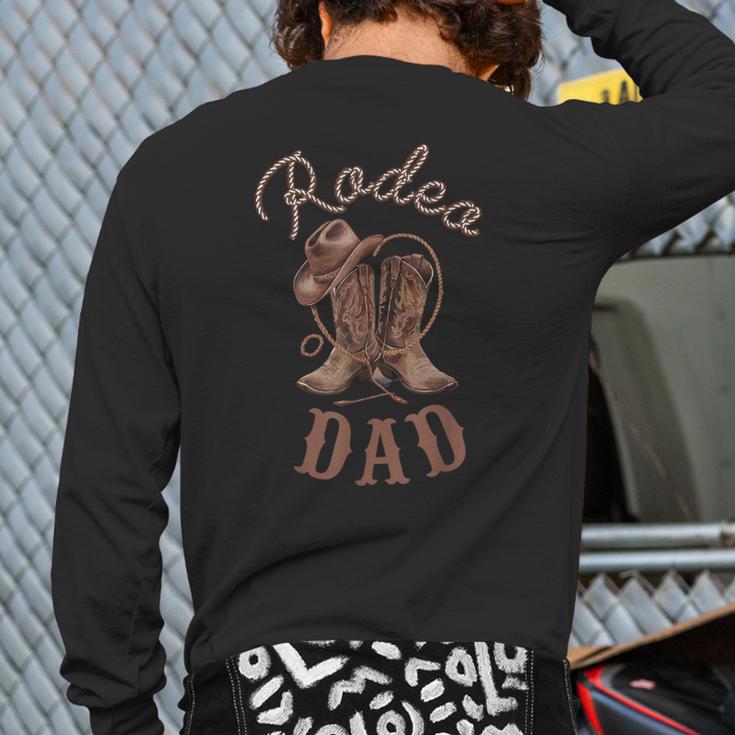 Rodeo Dad Western Cowboy Birthday Boy Family Matching Party Long Sleeve T-Shirt Back Print Rodeo Dad Western Cowboy Birthday Boy Family Matching Party Long Sleeve T-Shirt Back Print