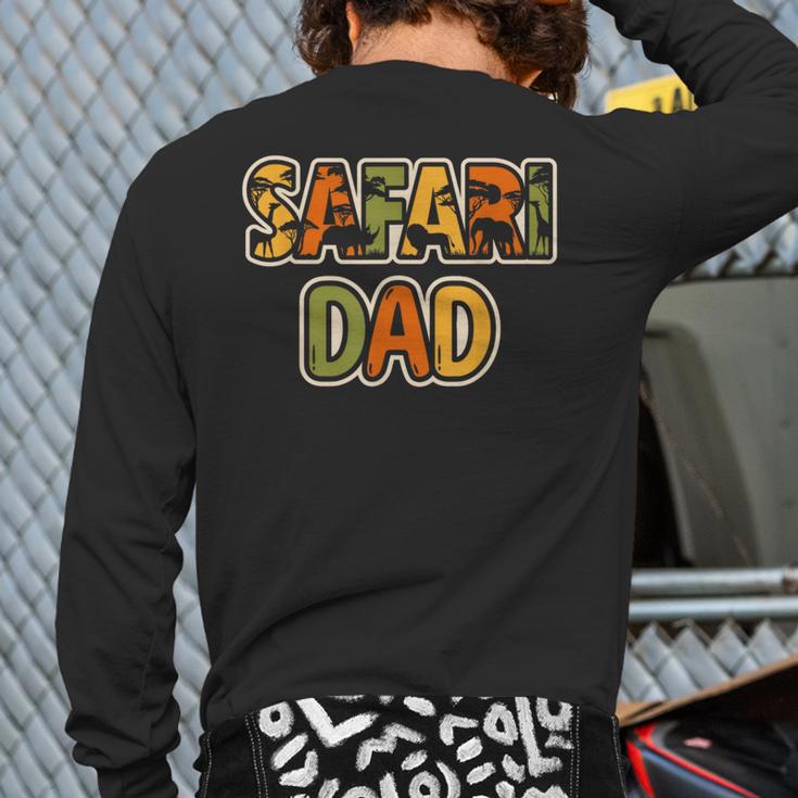 Safari Dad Safari Outfit Safari Costume Cute African Safari Long Sleeve T-Shirt Back Print