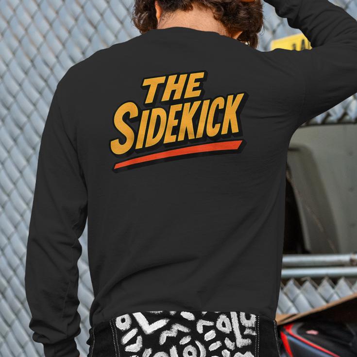 Sidekick Easy Halloween Matching Superhero Costume Dad Mom Long Sleeve T-Shirt Back Print