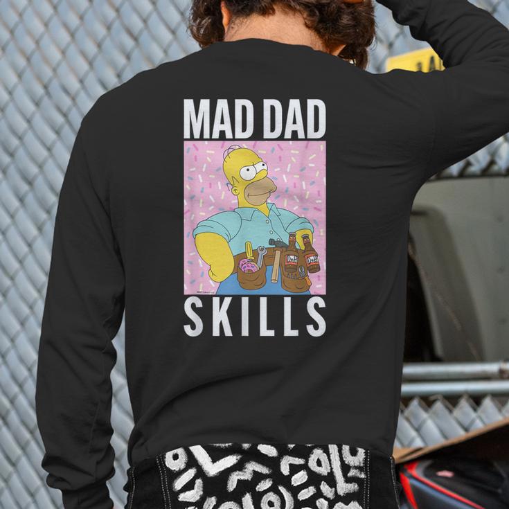 The Simpsons Father's Day Mad Dad Skills Homer Poster Long Sleeve T-Shirt Back Print