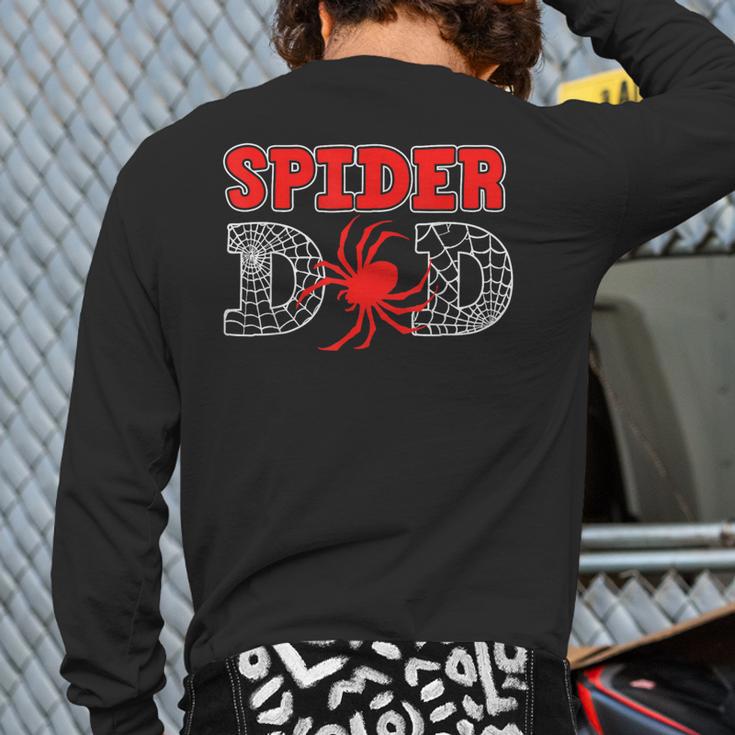Spider Dad Spidey Birthday Family Matching Kid Daddy Spiders Long Sleeve T-Shirt Back Print