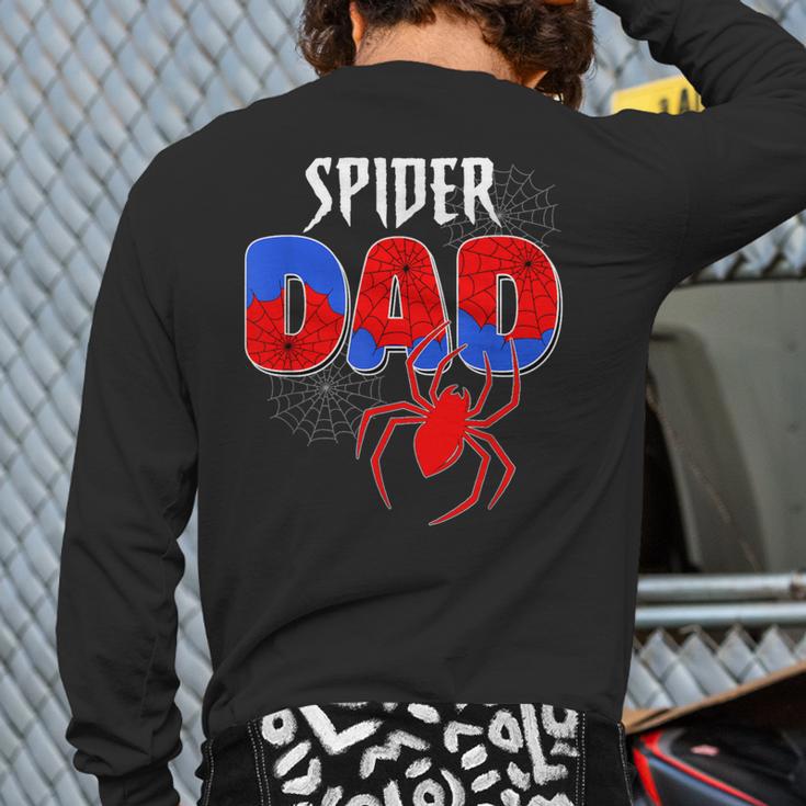 Spiders Dad Matching Family Birthday Father's Day Long Sleeve T-Shirt Back Print