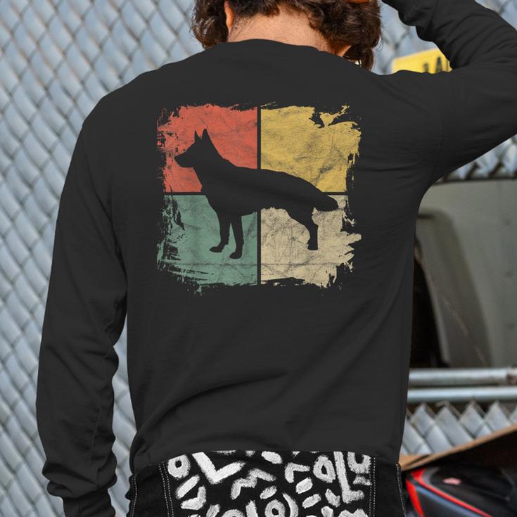 Square Retro German Shepherd Owner Dog Shepard Dad Mom Long Sleeve T-Shirt Back Print Square Retro German Shepherd Owner Dog Shepard Dad Mom Long Sleeve T-Shirt Back Print