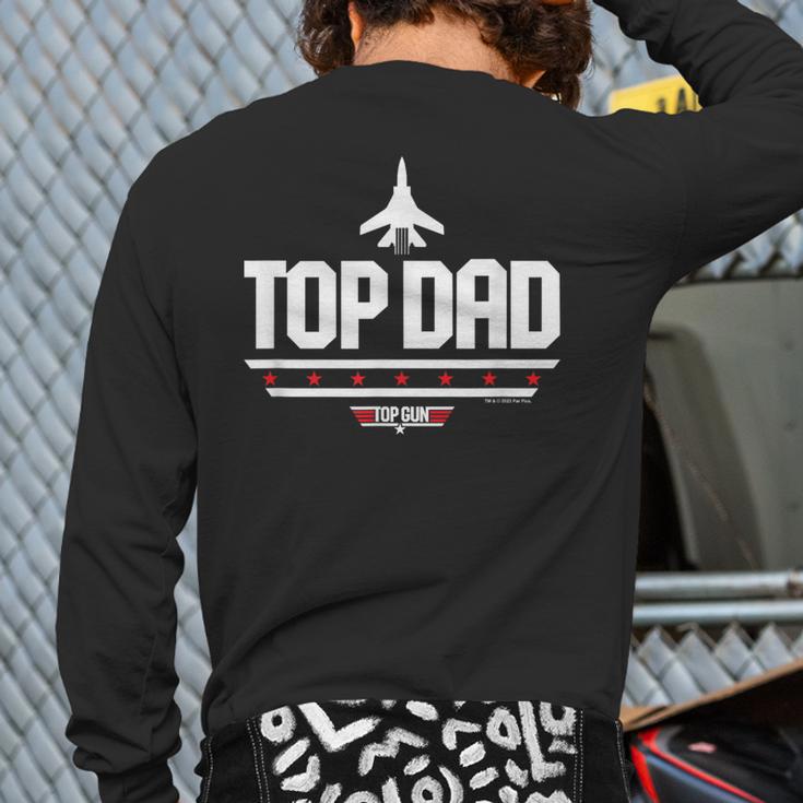 Top Gun Father's Day Top Dad Long Sleeve T-Shirt Back Print