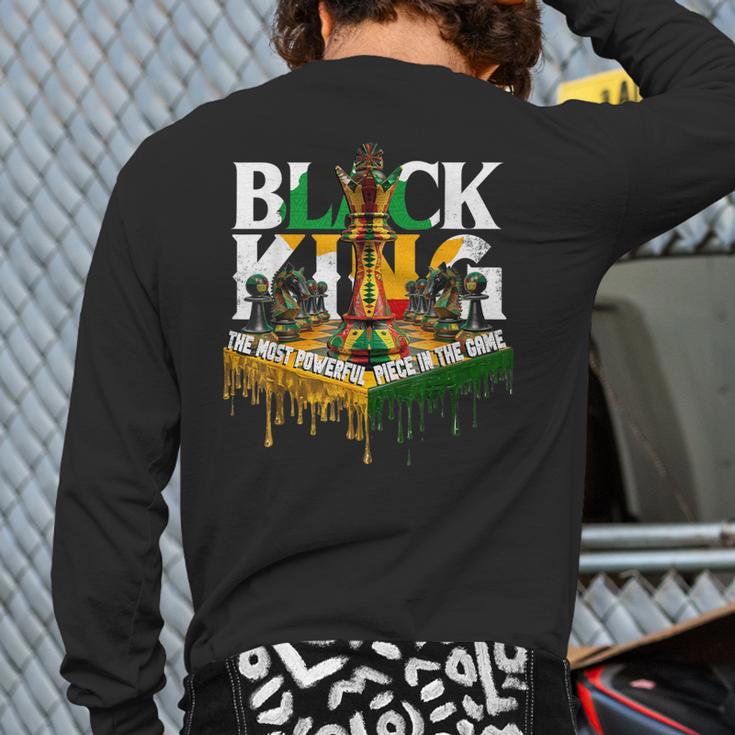 History I Am Black Man King Dad Melanin Men Women Long Sleeve T-Shirt Back Print