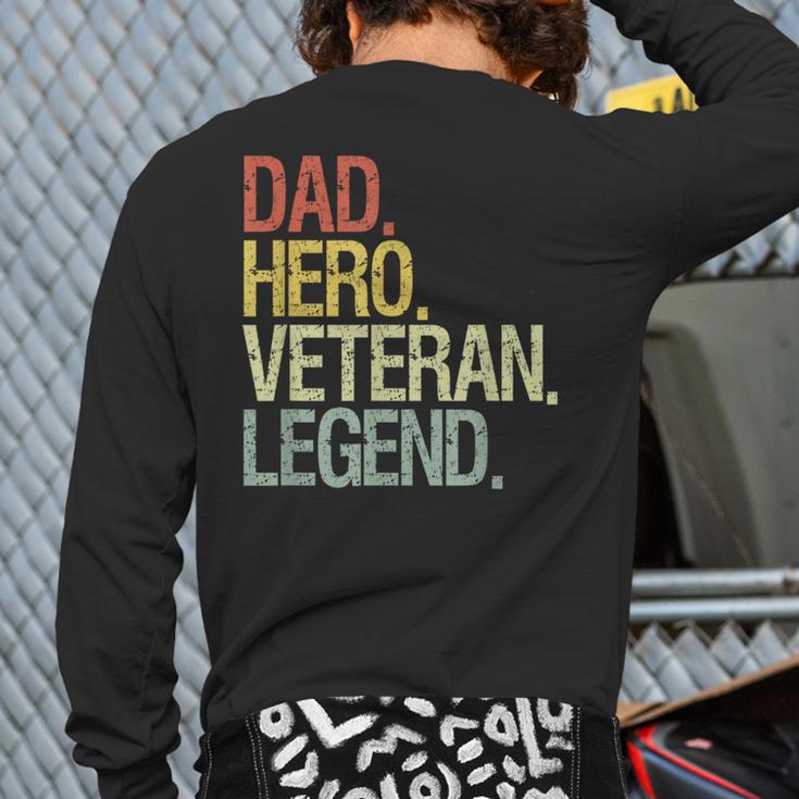 Veteran Dad Long Sleeve T-Shirt Back Print