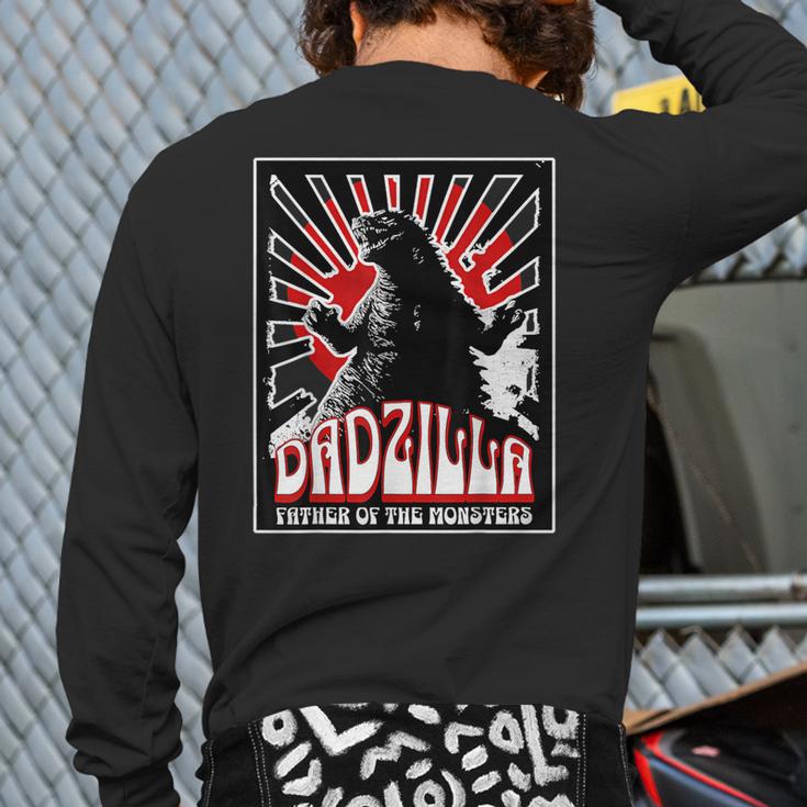Vintage Dadzilla Father Of The Monsters Fathers Day Long Sleeve T-Shirt Back Print Vintage Dadzilla Father Of The Monsters Fathers Day Long Sleeve T-Shirt Back Print