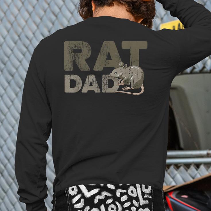 Vintage Distressed Rat Dad Long Sleeve T-Shirt Back Print
