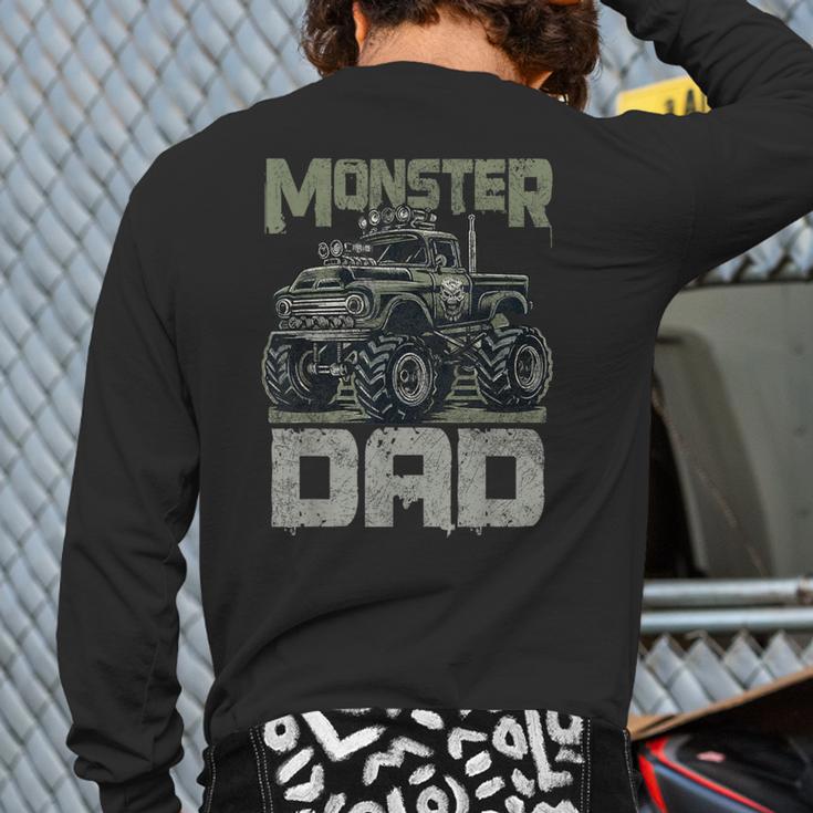 Vintage Monster Truck Lover DAD Family Matching Birthday Long Sleeve T-Shirt Back Print