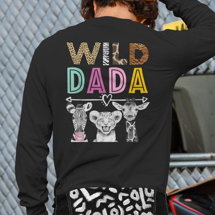 Wild Dada Zoo Theme Birthday Safari Jungle Matching Party Long Sleeve T-Shirt Back Print Wild Dada Zoo Theme Birthday Safari Jungle Matching Party Long Sleeve T-Shirt Back Print