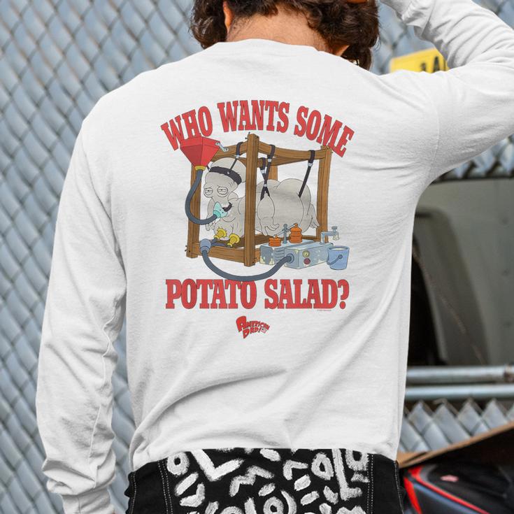 American Dad Who Wants Some Potato Salad Roger Cartoon Long Sleeve T-Shirt Back Print