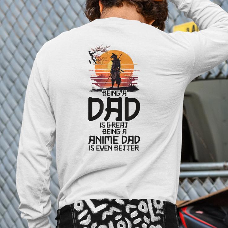 Anime Dad Jokes Father's Day Anamae Otaku Manga Japan Long Sleeve T-Shirt Back Print