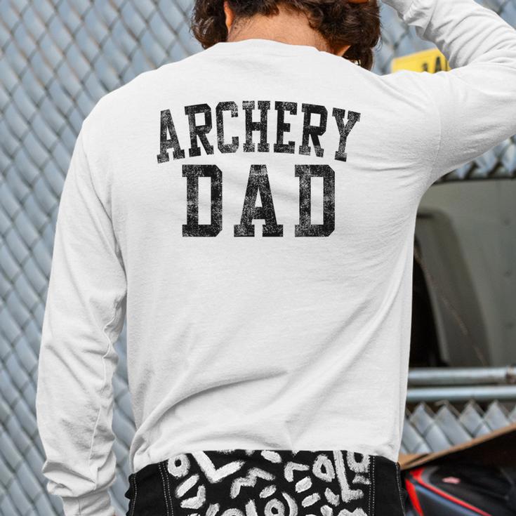 Archery Dad Birthday Classic Bold Font Archery Daddy Long Sleeve T-Shirt Back Print