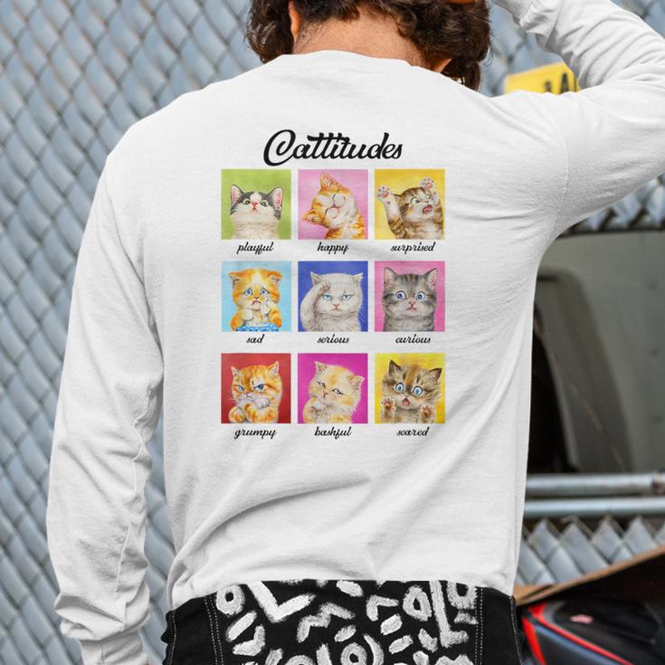 Cat Lover Cat Mom Cat Dad Crazy Cat Lady Cattitudes Long Sleeve T-Shirt Back Print Cat Lover Cat Mom Cat Dad Crazy Cat Lady Cattitudes Long Sleeve T-Shirt Back Print