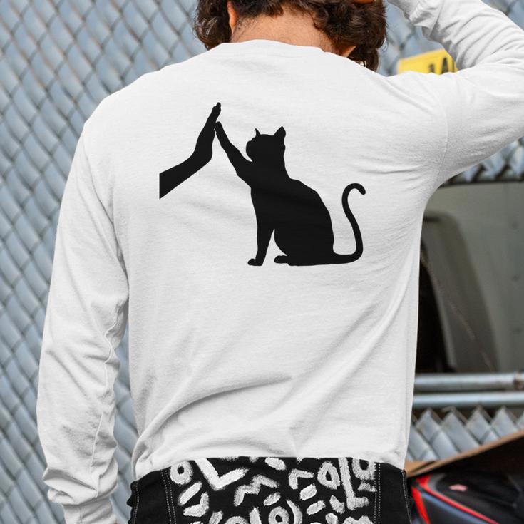 Cat Lover Cat Mom Cat Dad Men Women & Kids Cute Cat Long Sleeve T-Shirt Back Print