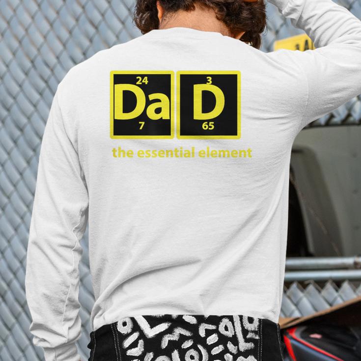 Dad Periodic Table Of Elements Long Sleeve T-Shirt Back Print