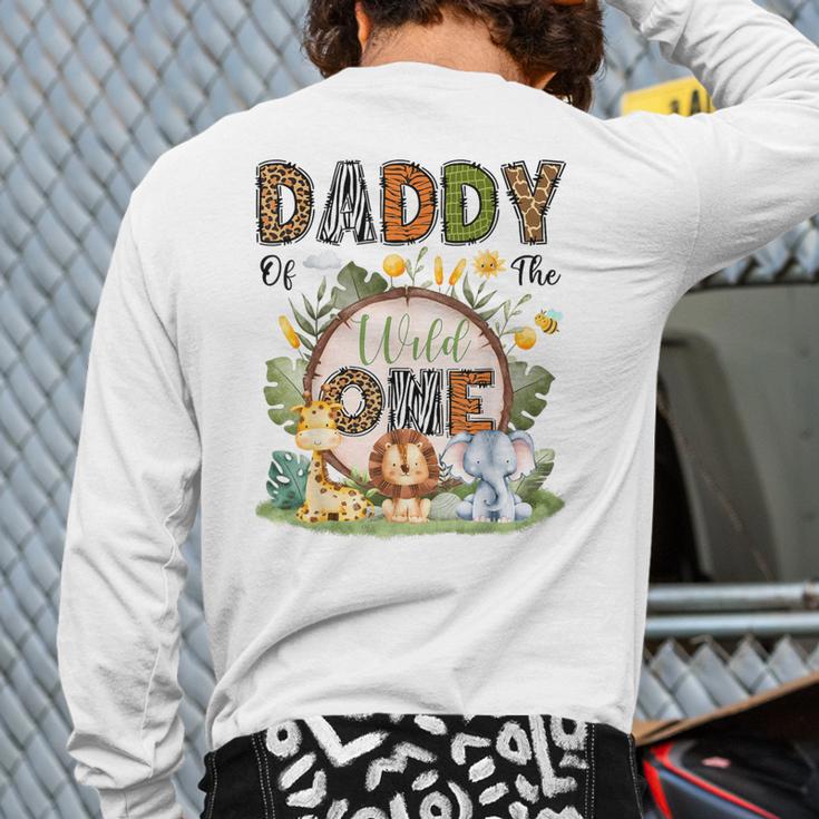 Daddy Of The Wild One 1St Birthday Boy Safari Jungle Long Sleeve T-Shirt Back Print