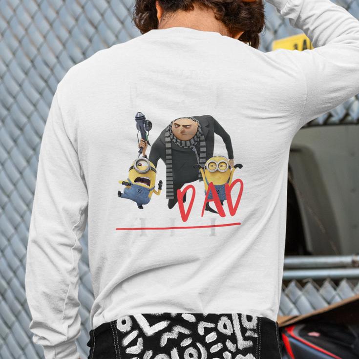 Despicable Me Minions Father's Day World's Best Dad Villain Long Sleeve T-Shirt Back Print