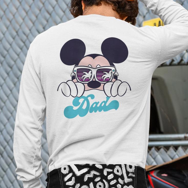 Disney Mickey And Friends Cool Mickey Summer Vibes Dad Logo Long Sleeve T-Shirt Back Print