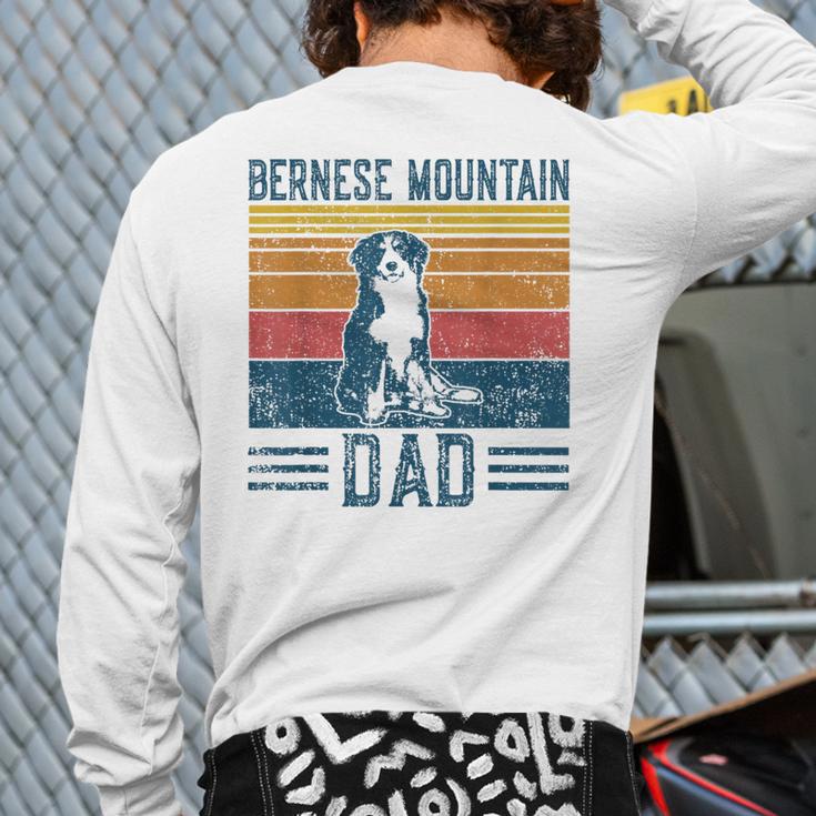 Dog Berner Dad Vintage Bernese Mountain Dad Long Sleeve T-Shirt Back Print