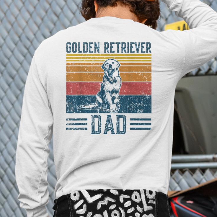 Dog Golden Dad Vintage Golden Retriever Dad Small Long Sleeve T-Shirt Back Print